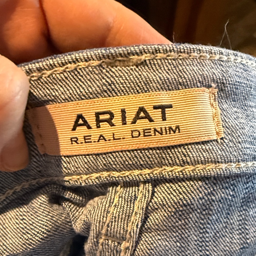 Ariat Dark Blue Wide Leg Flare Jeans - Picture 11 of 12